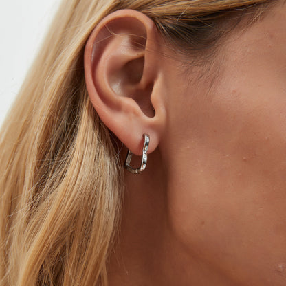 HEART HOOP EARRINGS (Advanced Anti）
