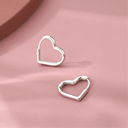 HEART HOOP EARRINGS (Advanced Anti）
