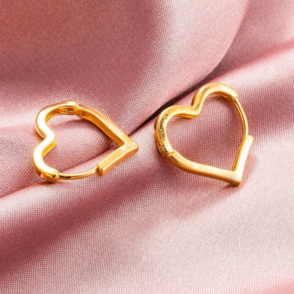 HEART HOOP EARRINGS (Advanced Anti）