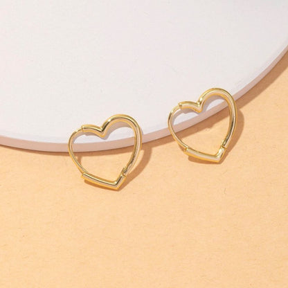 HEART HOOP EARRINGS (Advanced Anti）