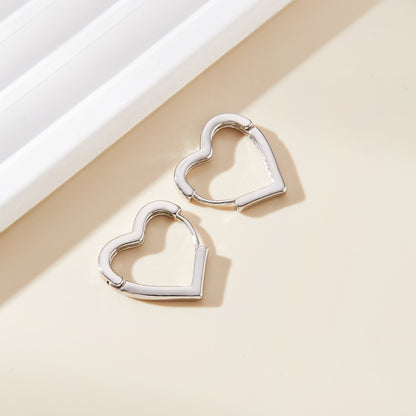 HEART HOOP EARRINGS (Advanced Anti）